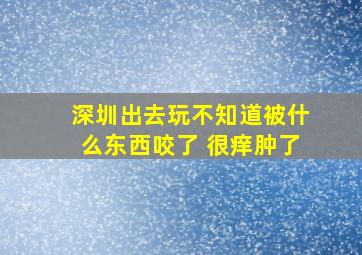 深圳出去玩不知道被什么东西咬了 很痒肿了